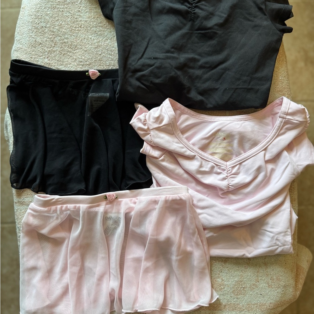 Danskin Kids Black and Pink Pajama Set
